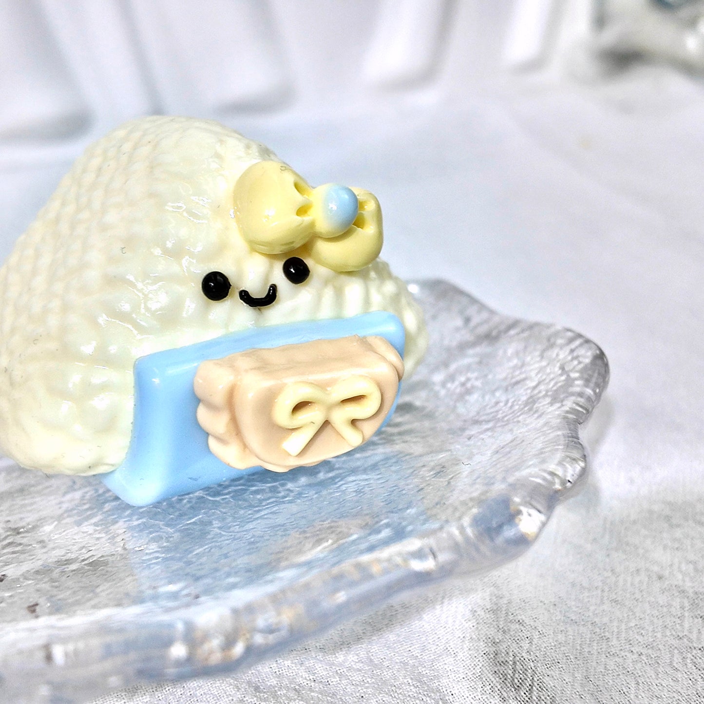 Onigiri Baby Squishy | Stress Relief | Dough Squishy | Desk Buddy | Desk Toy | Key Chain | Gift