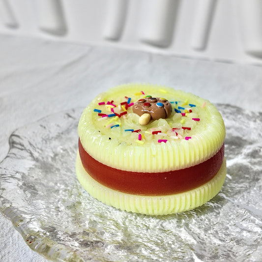 Taba Squishy Regular Yellow Cookie Sandwich Squeeze Toy