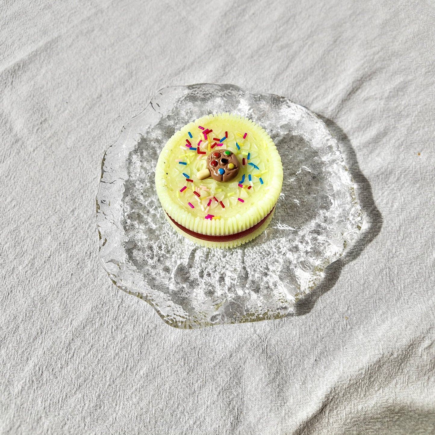 Taba Squishy Regular Yellow Cookie Sandwich Squeeze Toy