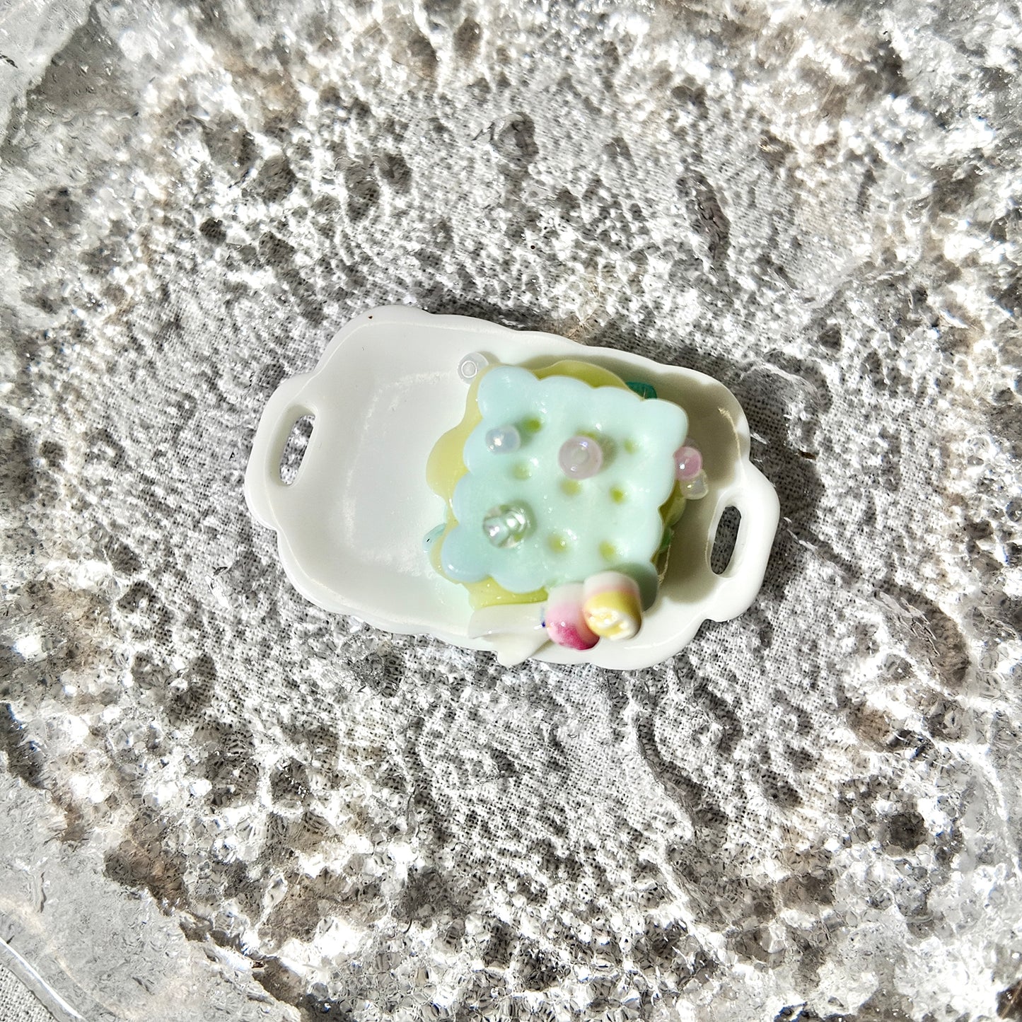 Mini Blue BAKERY  Squishy | Stress Relief | Dough Squishy | Desk Buddy | Desk Toy | Key Chain | Gift