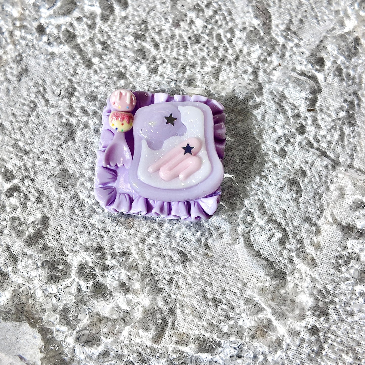 Mini Purple Squishy | Stress Relief | Dough Squishy | Desk Buddy | Desk Toy | Key Chain | Gift