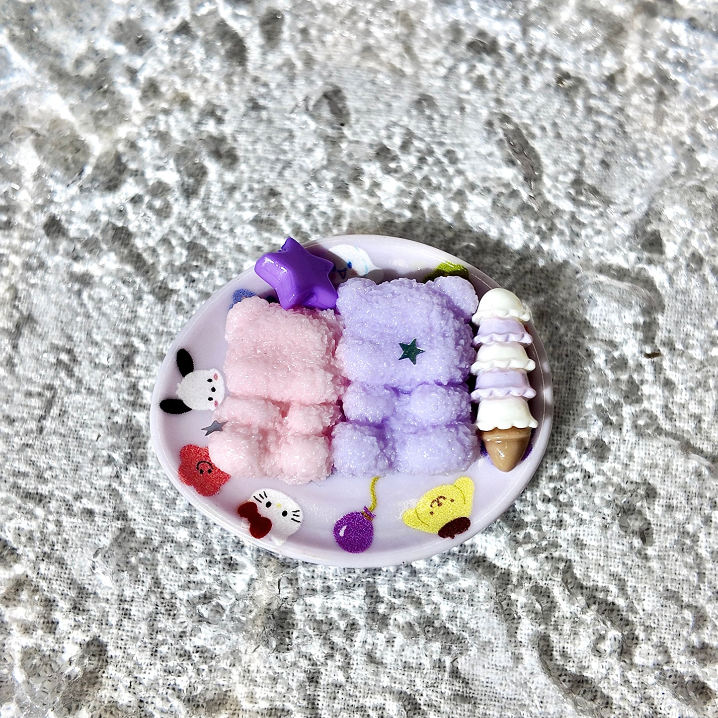 Mini Purple Squishy | Stress Relief | Dough Squishy | Desk Buddy | Desk Toy | Key Chain | Gift
